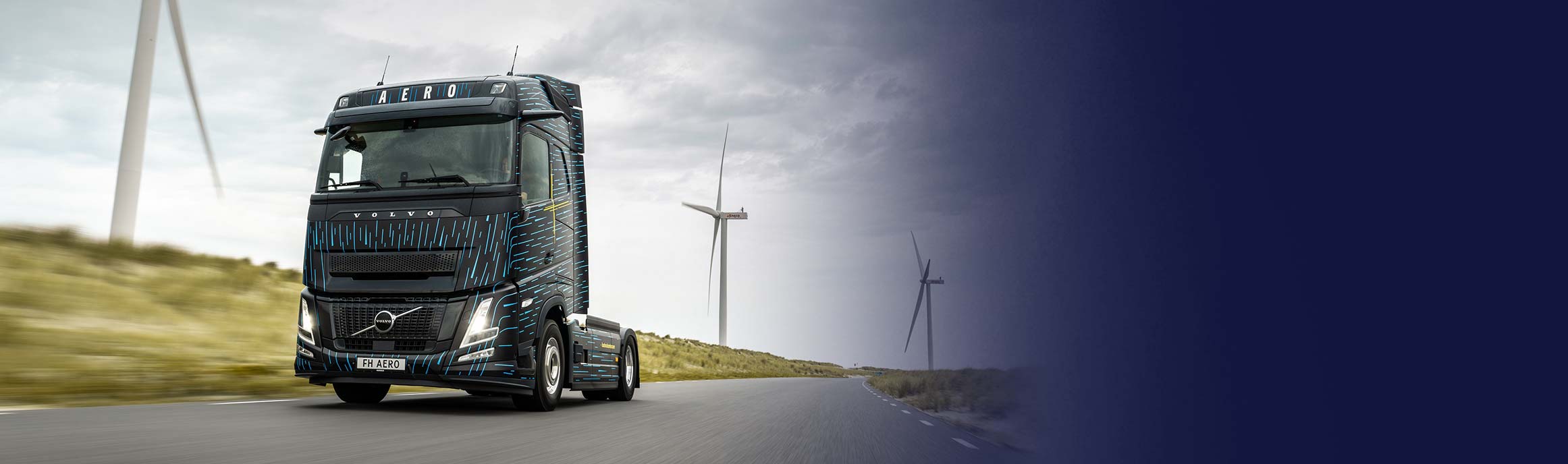 Opvallende striping benadrukt aerodynamisch design van Volvo FH Aero